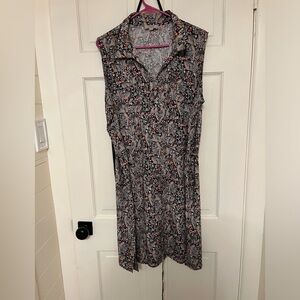 Loft sleeveless dress XL floral